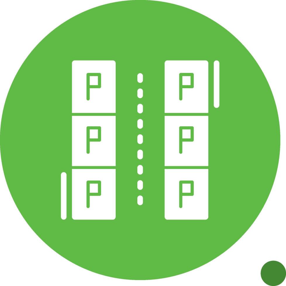 Parallel parking Glyph Shadow Icon vector