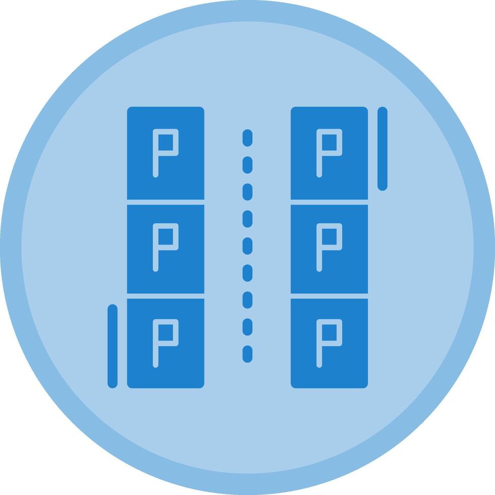 Parallel parking Multicolor Circle Icon vector