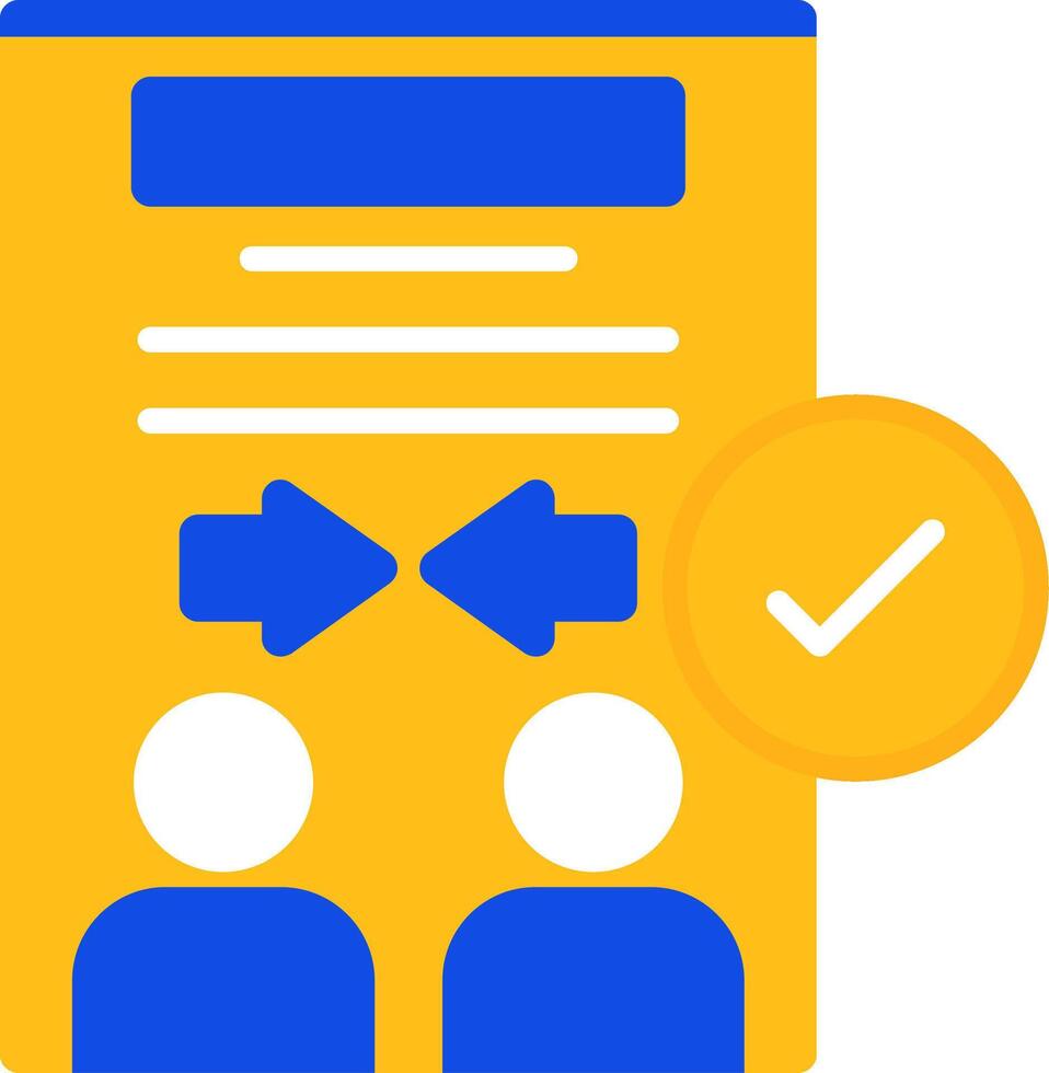 Collaboration Flat Two Color Icon vector