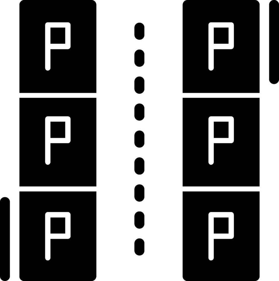 Parallel parking Glyph Icon vector