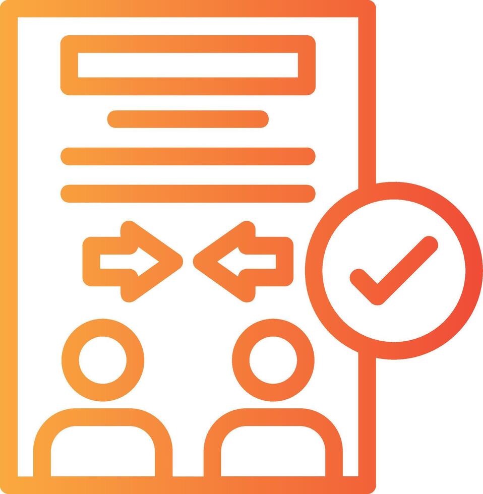 Collaboration Linear Gradient Icon vector