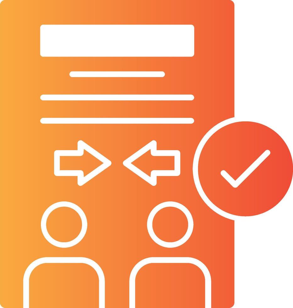 Collaboration Solid Multi Gradient Icon vector
