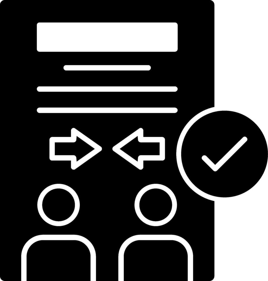 icono de glifo de colaboración vector