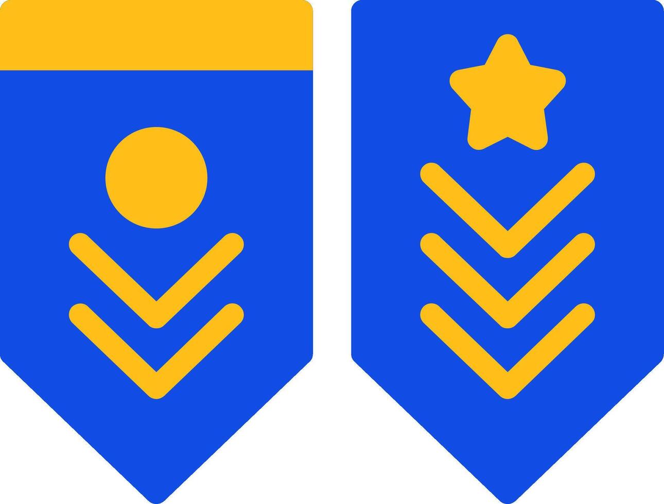 Military rank stripes Flat Two Color Icon vector