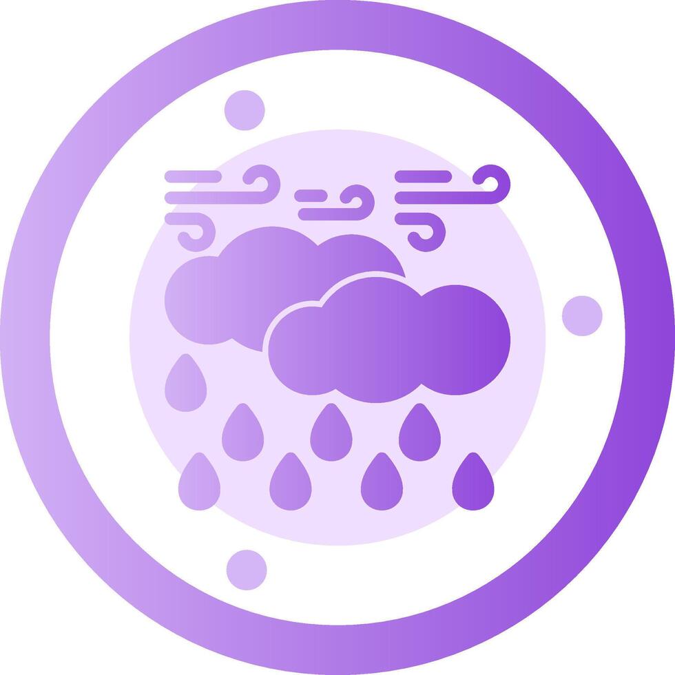 Rain Glyph Gradient Icon vector