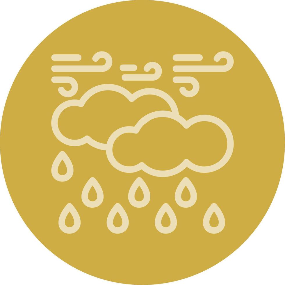 Rain Line Multi color Icon vector