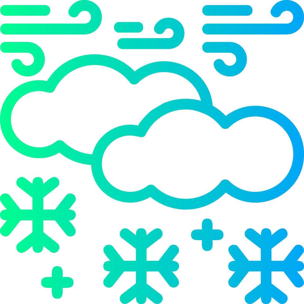 Snow Linear Gradient Icon vector