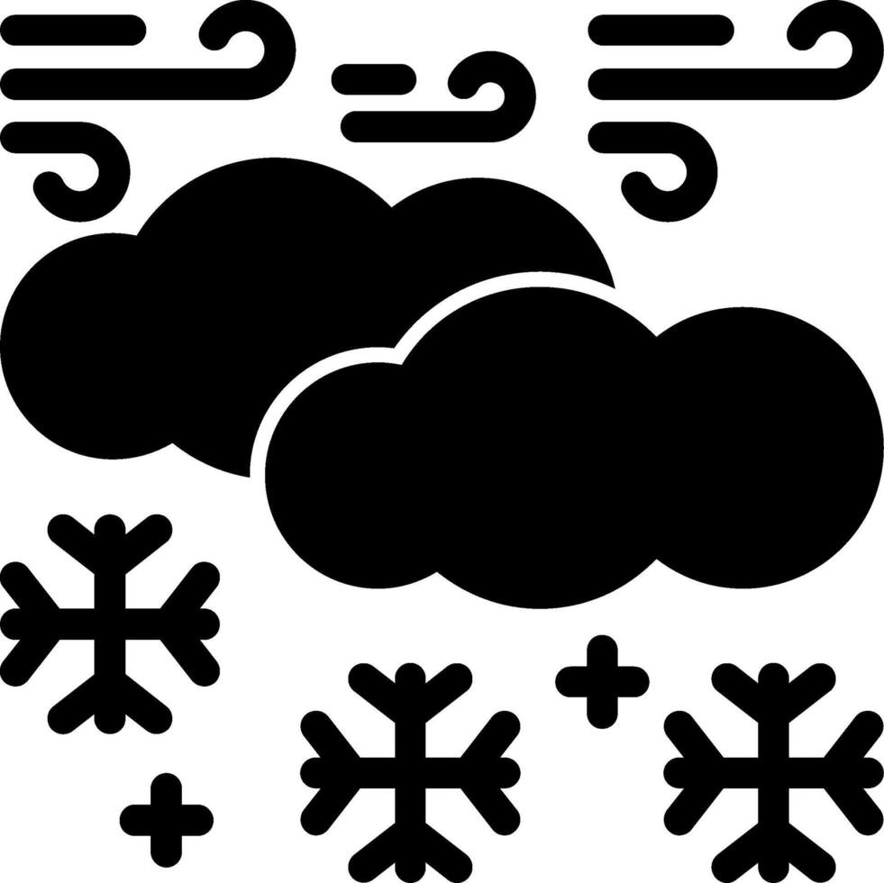 icono de glifo de nieve vector