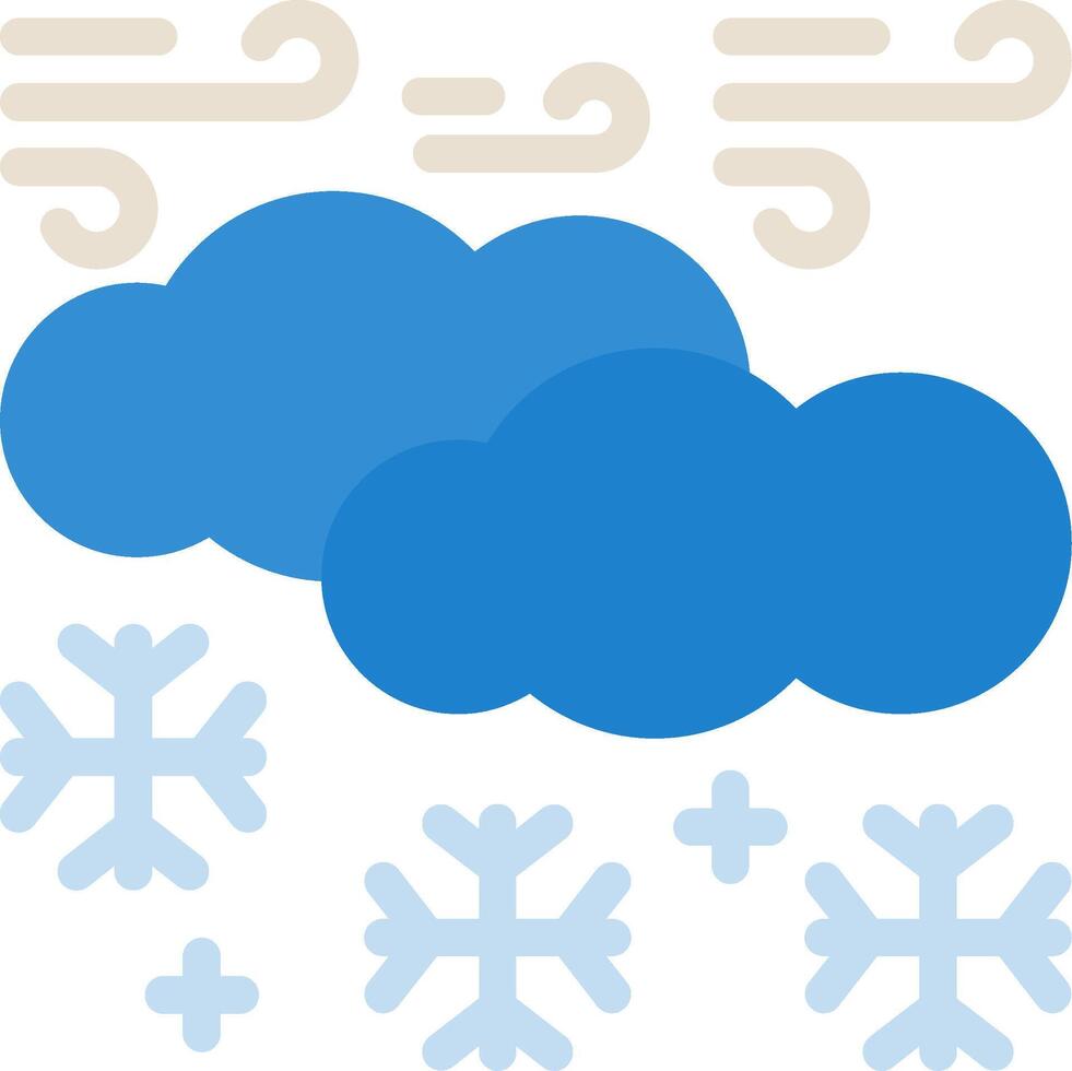 icono plano de nieve vector