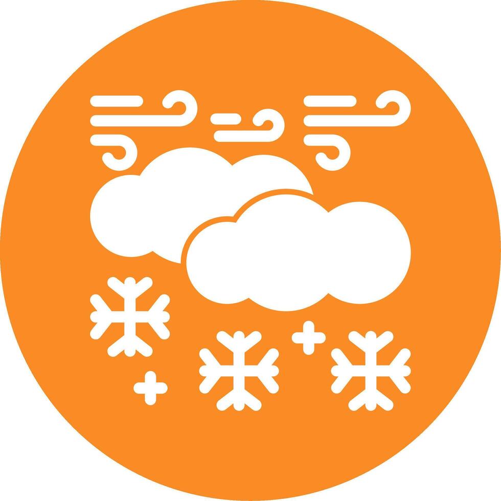 nieve glifo circulo icono vector