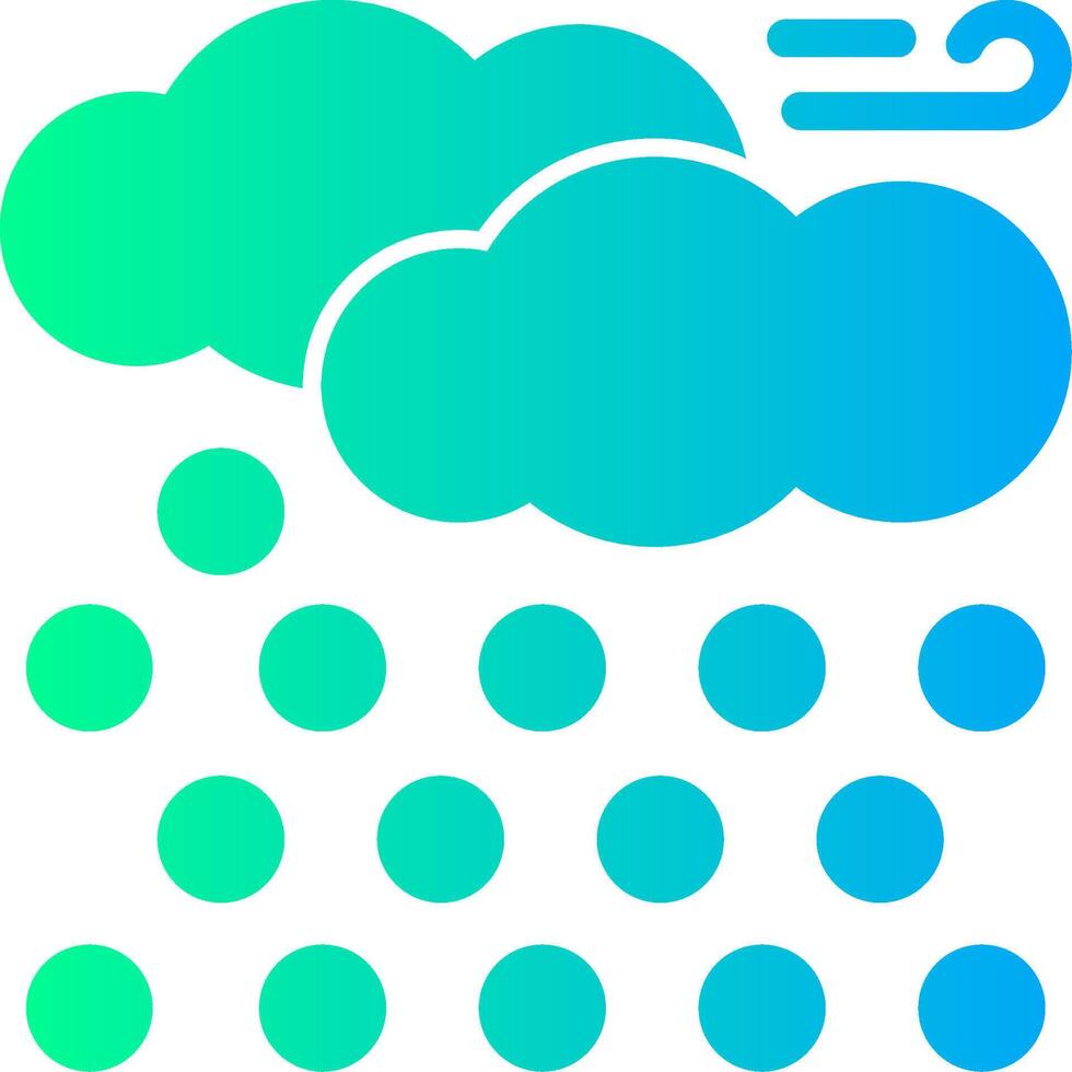 Sleet Solid Multi Gradient Icon vector