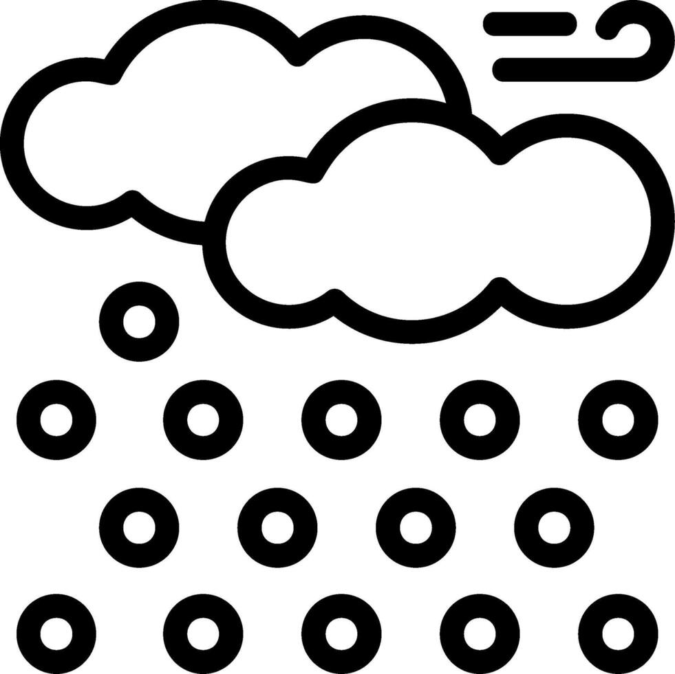 Sleet Line Icon vector