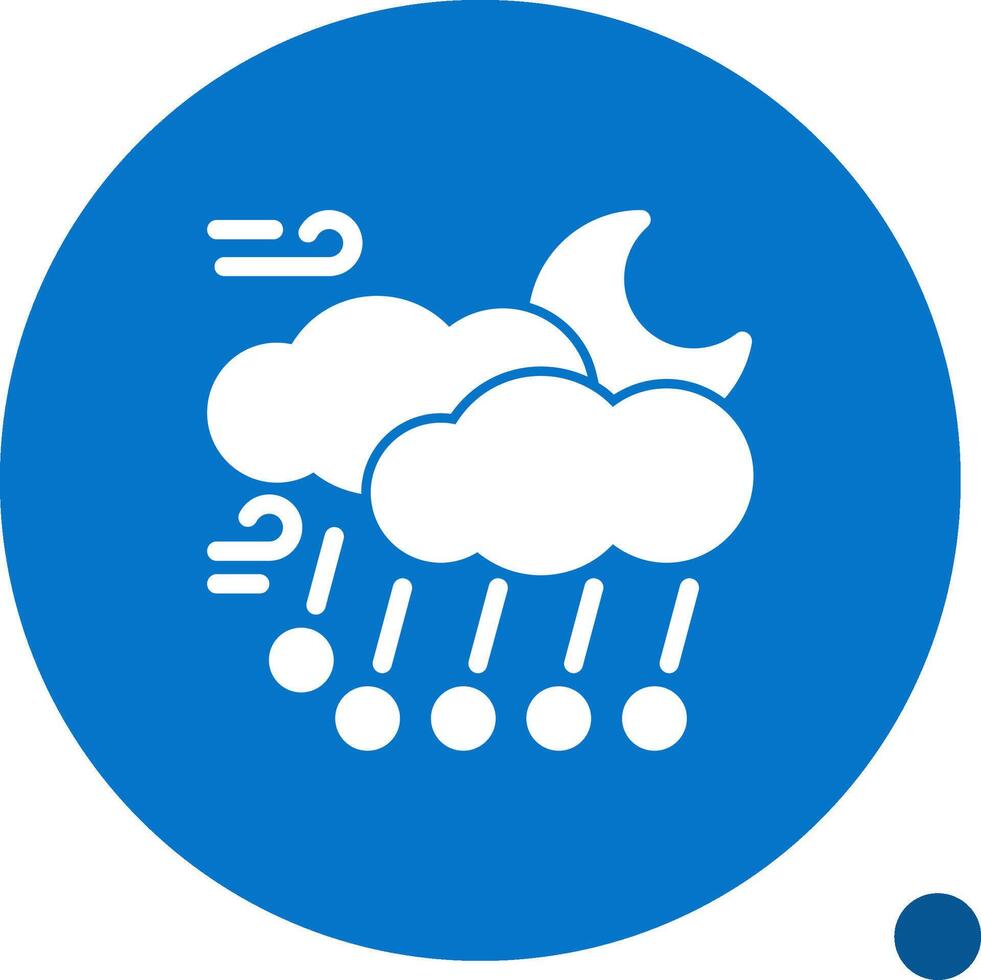 Hail Glyph Shadow Icon vector
