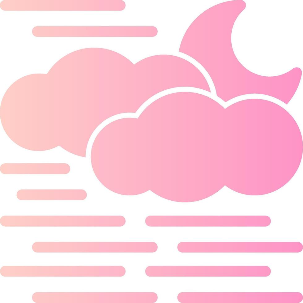 Fog Solid Multi Gradient Icon vector