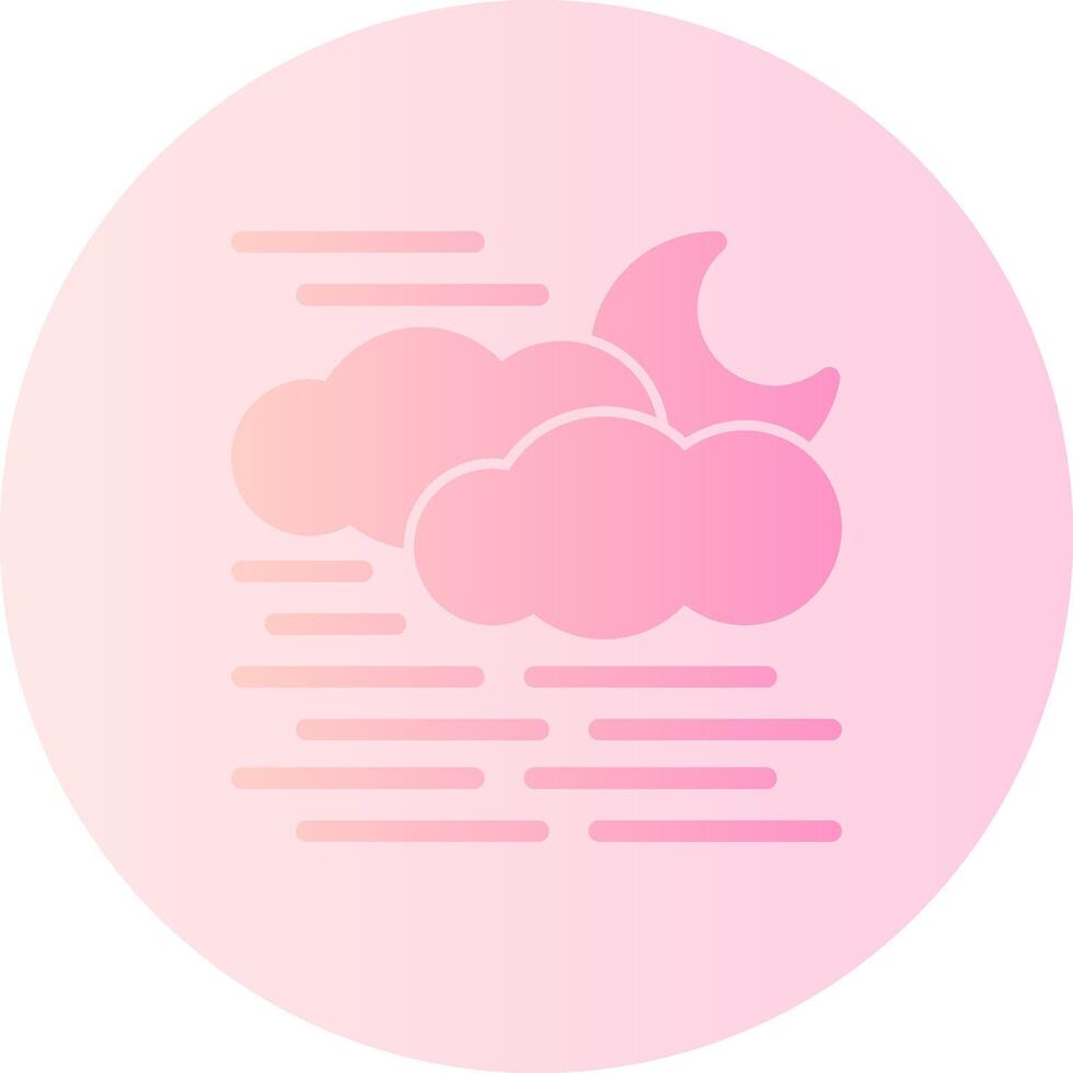 Fog Gradient Circle Icon vector
