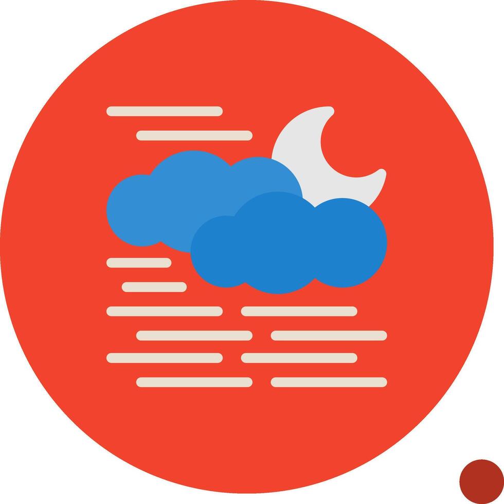 Fog Flat Shadow Icon vector