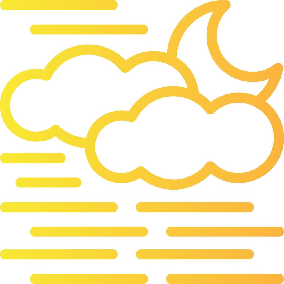 Fog Linear Gradient Icon vector