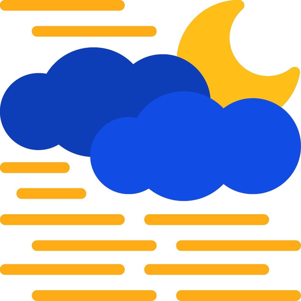 Fog Flat Two Color Icon vector