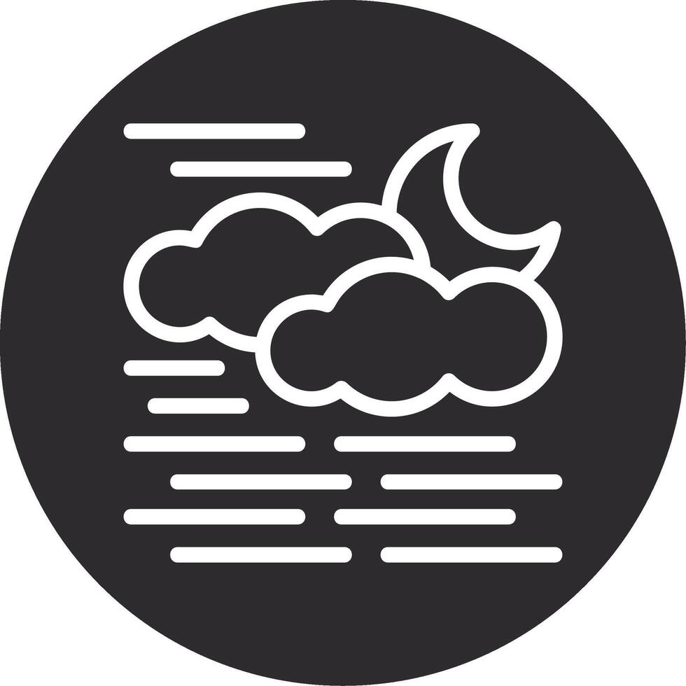 Fog Inverted Icon vector