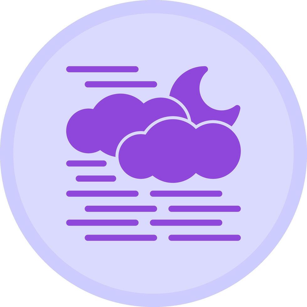 Fog Multicolor Circle Icon vector