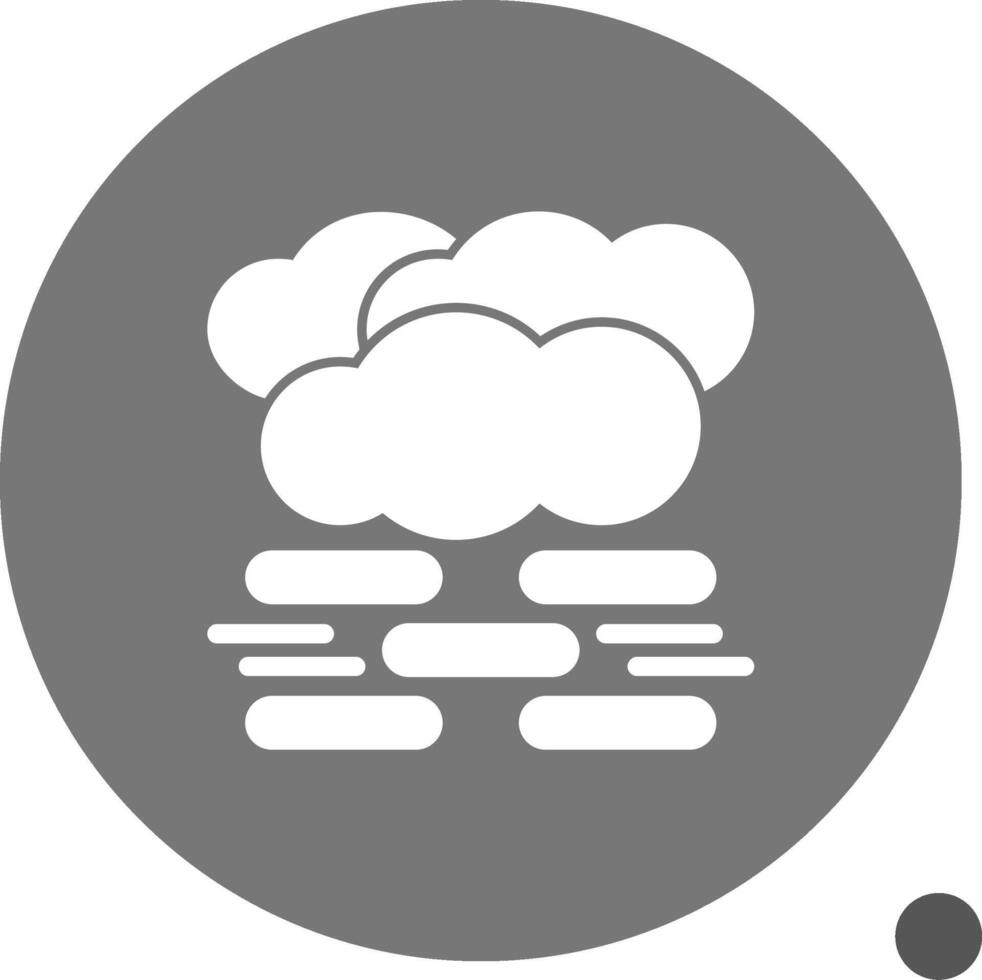 Mist Glyph Shadow Icon vector