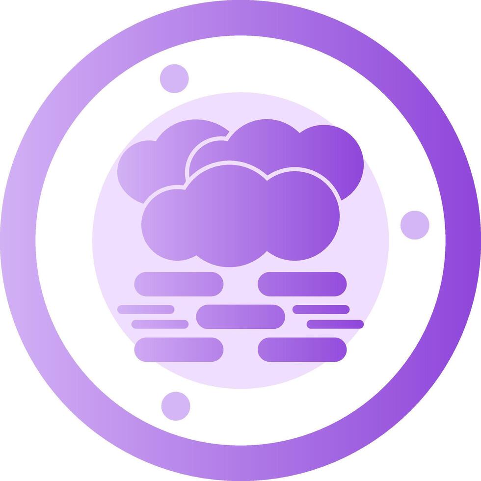 Mist Glyph Gradient Icon vector