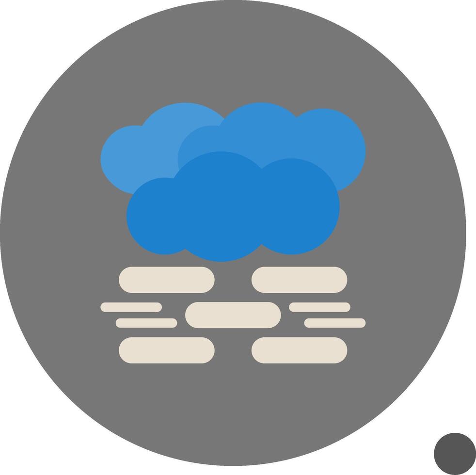 Mist Flat Shadow Icon vector