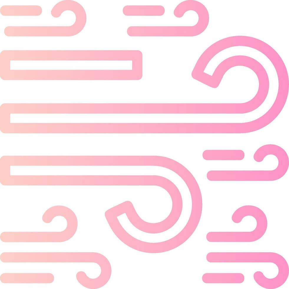 Windy Linear Gradient Icon vector