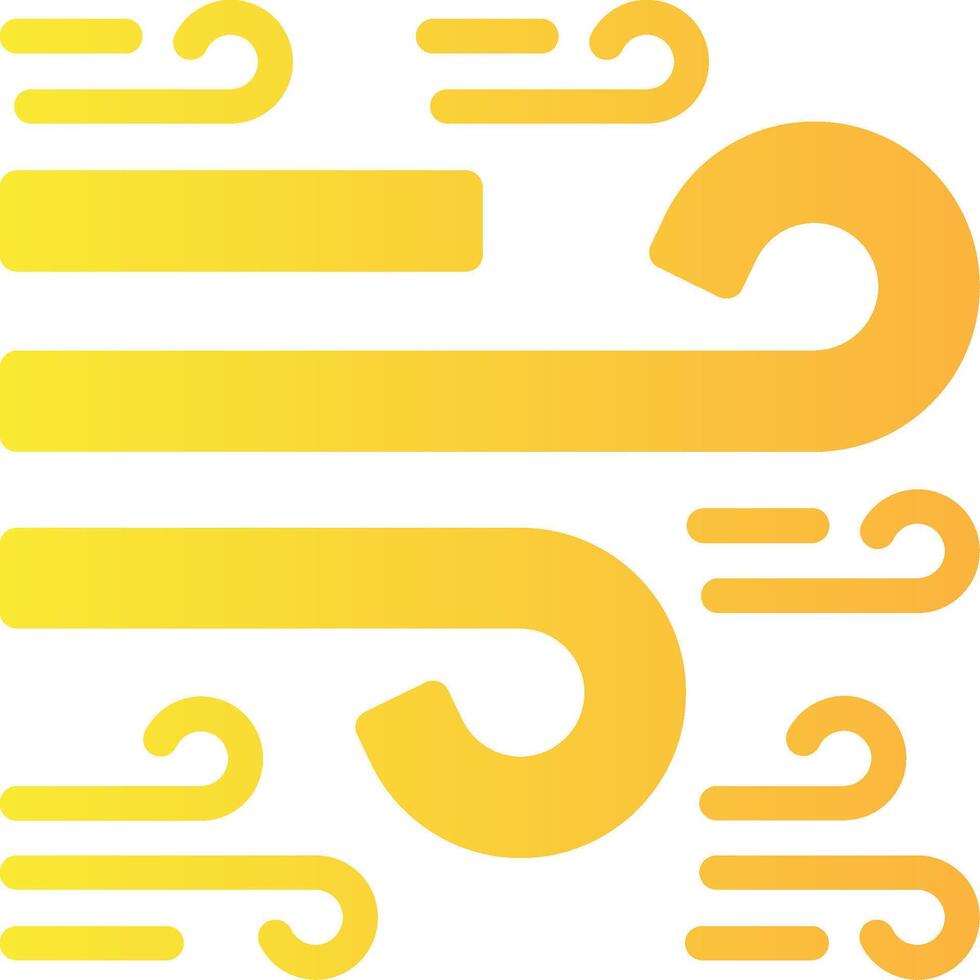 Windy Solid Multi Gradient Icon vector