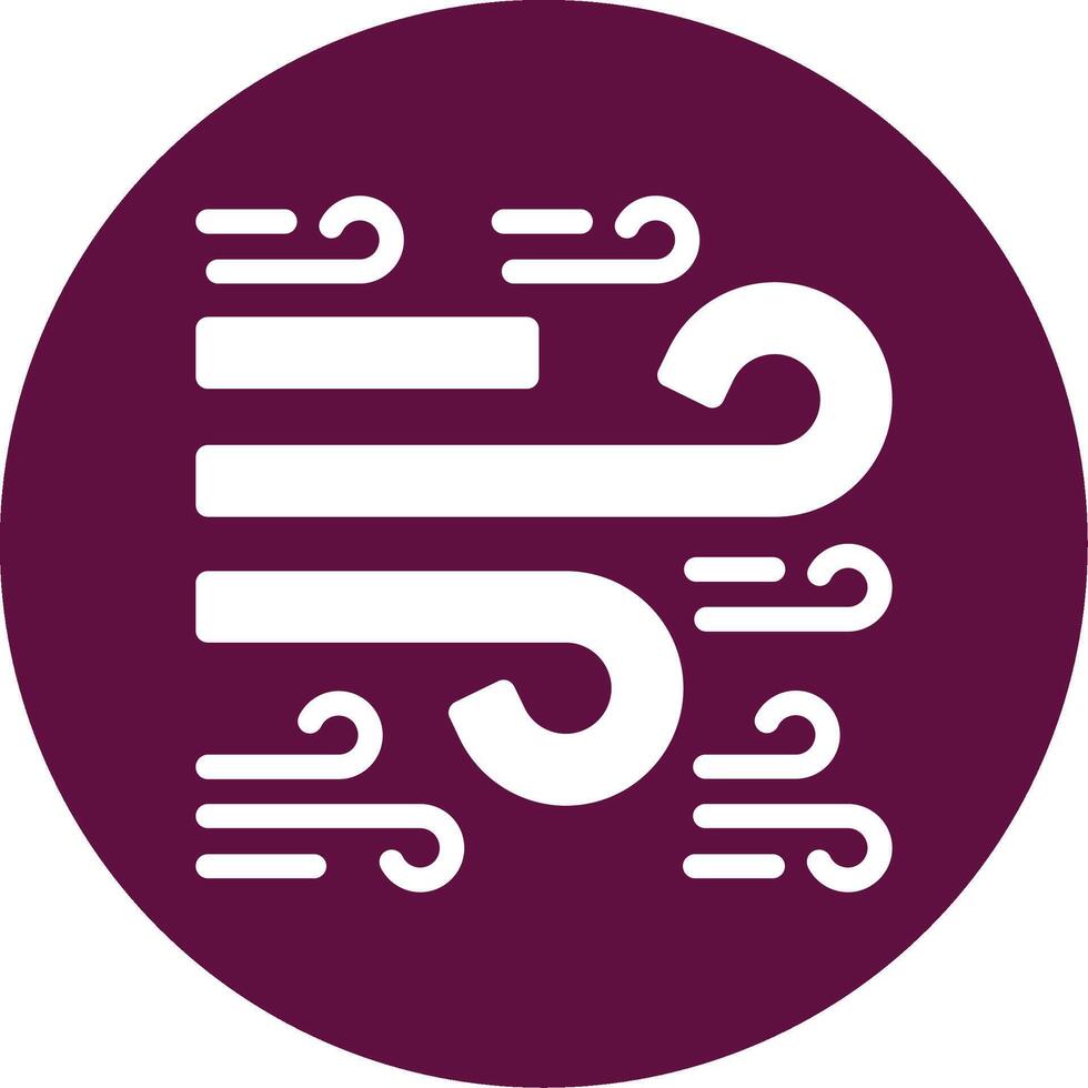 Windy Glyph Circle Icon vector