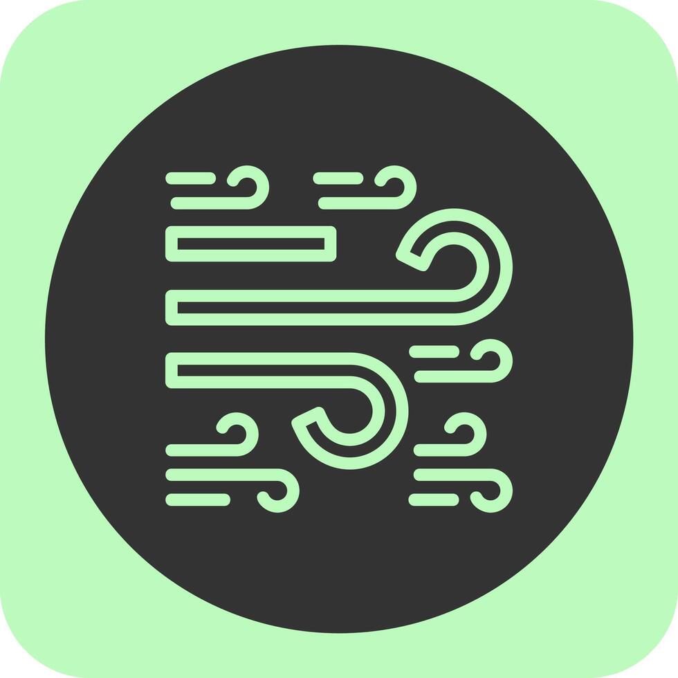 Windy Linear Round Icon vector