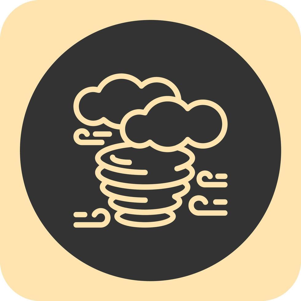 Tornado Linear Round Icon vector