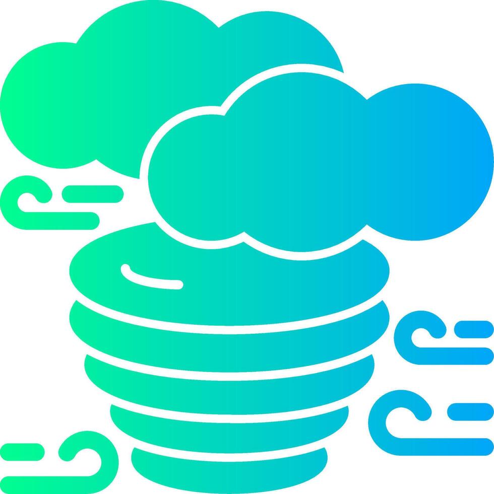 Tornado Solid Multi Gradient Icon vector