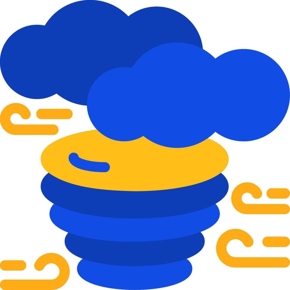Tornado Flat Two Color Icon vector
