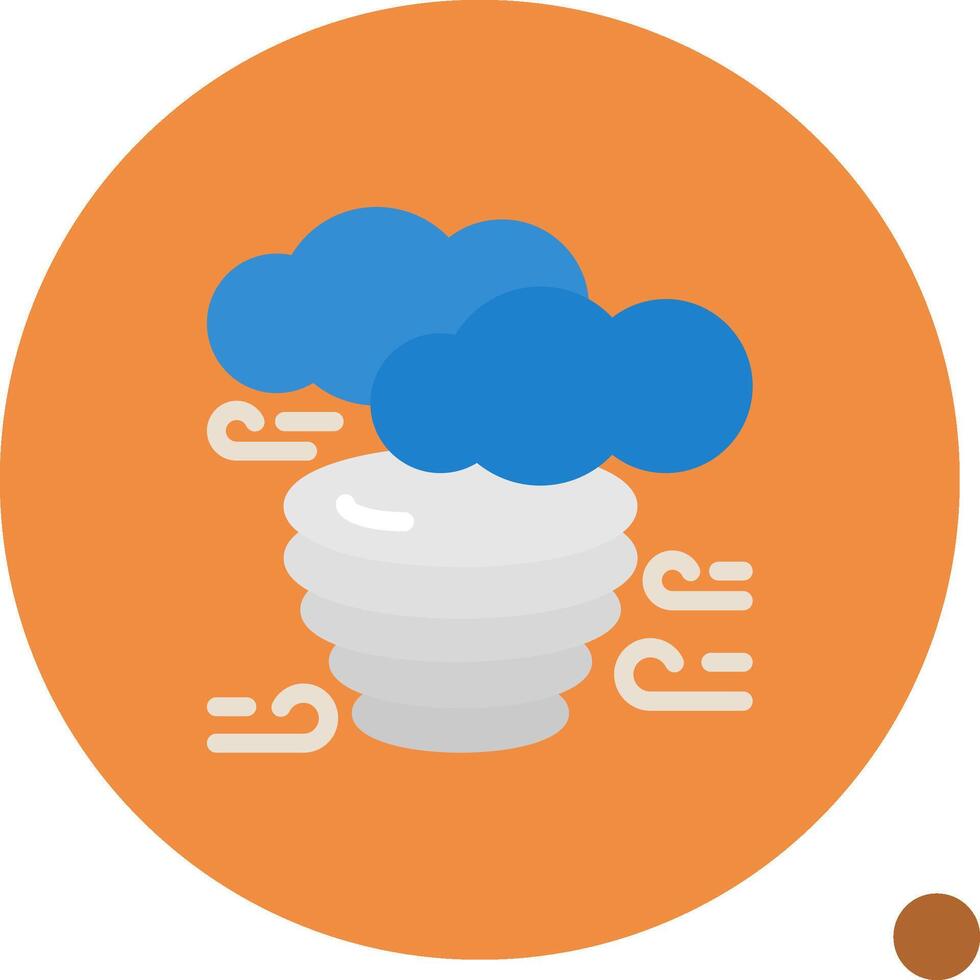 Tornado Flat Shadow Icon vector