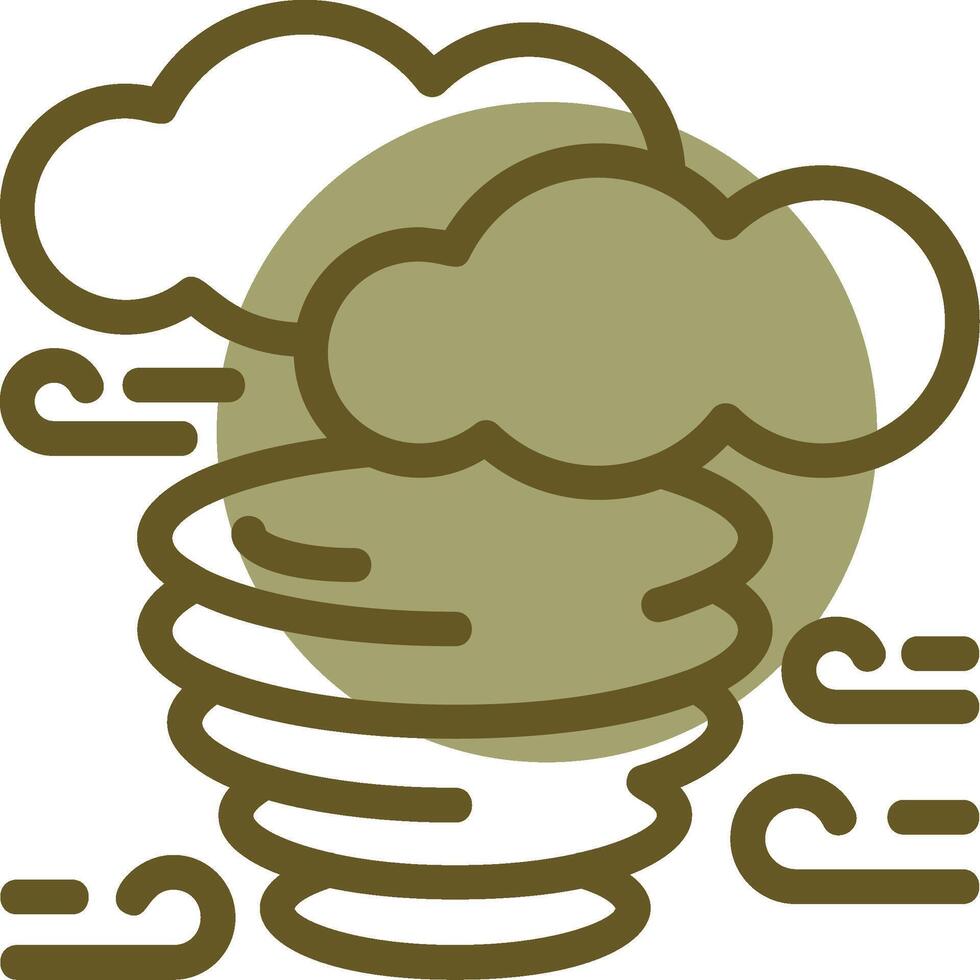 Tornado Linear Circle Icon vector