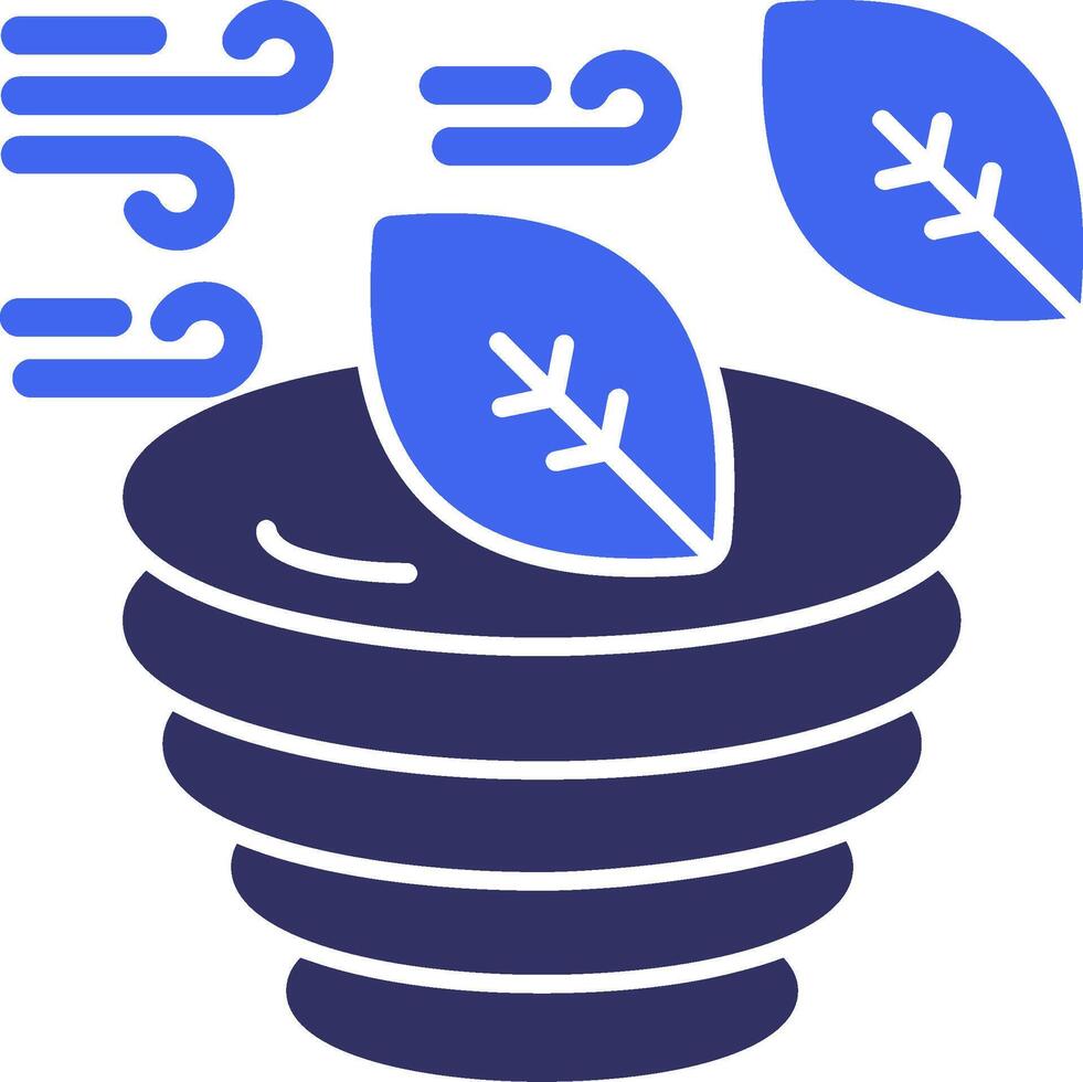 Hurricane Solid Two Color Icon vector