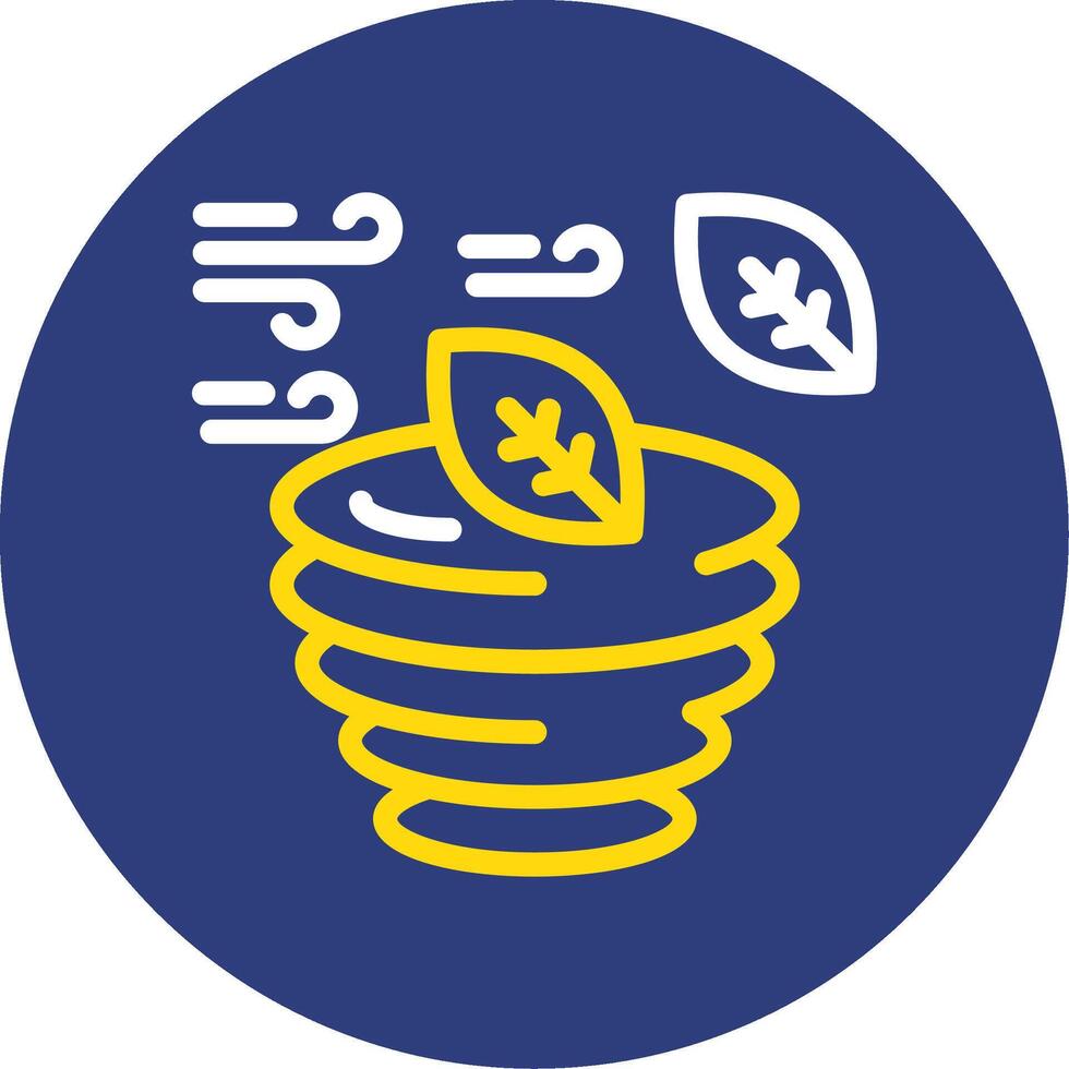 Hurricane Dual Line Circle Icon vector