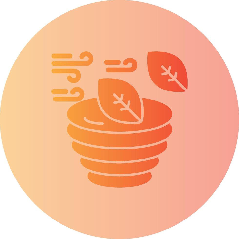 Hurricane Gradient Circle Icon vector