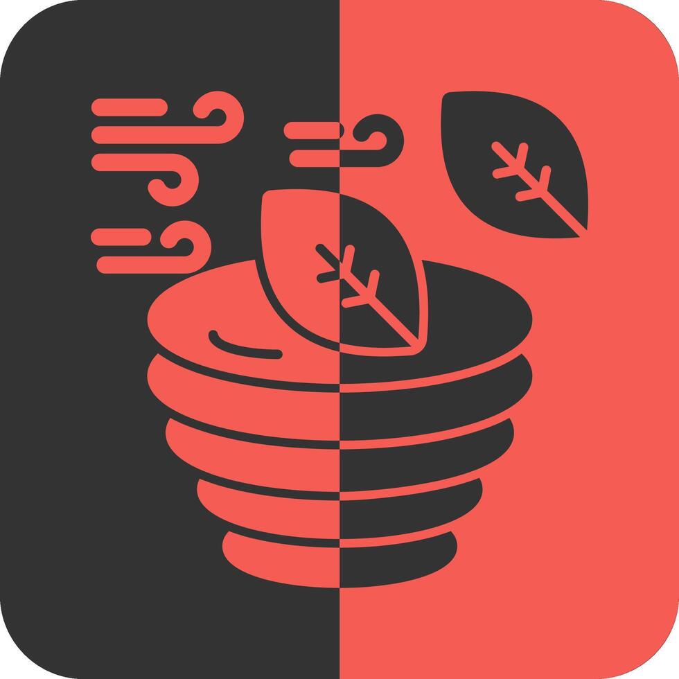 Hurricane Red Inverse Icon vector