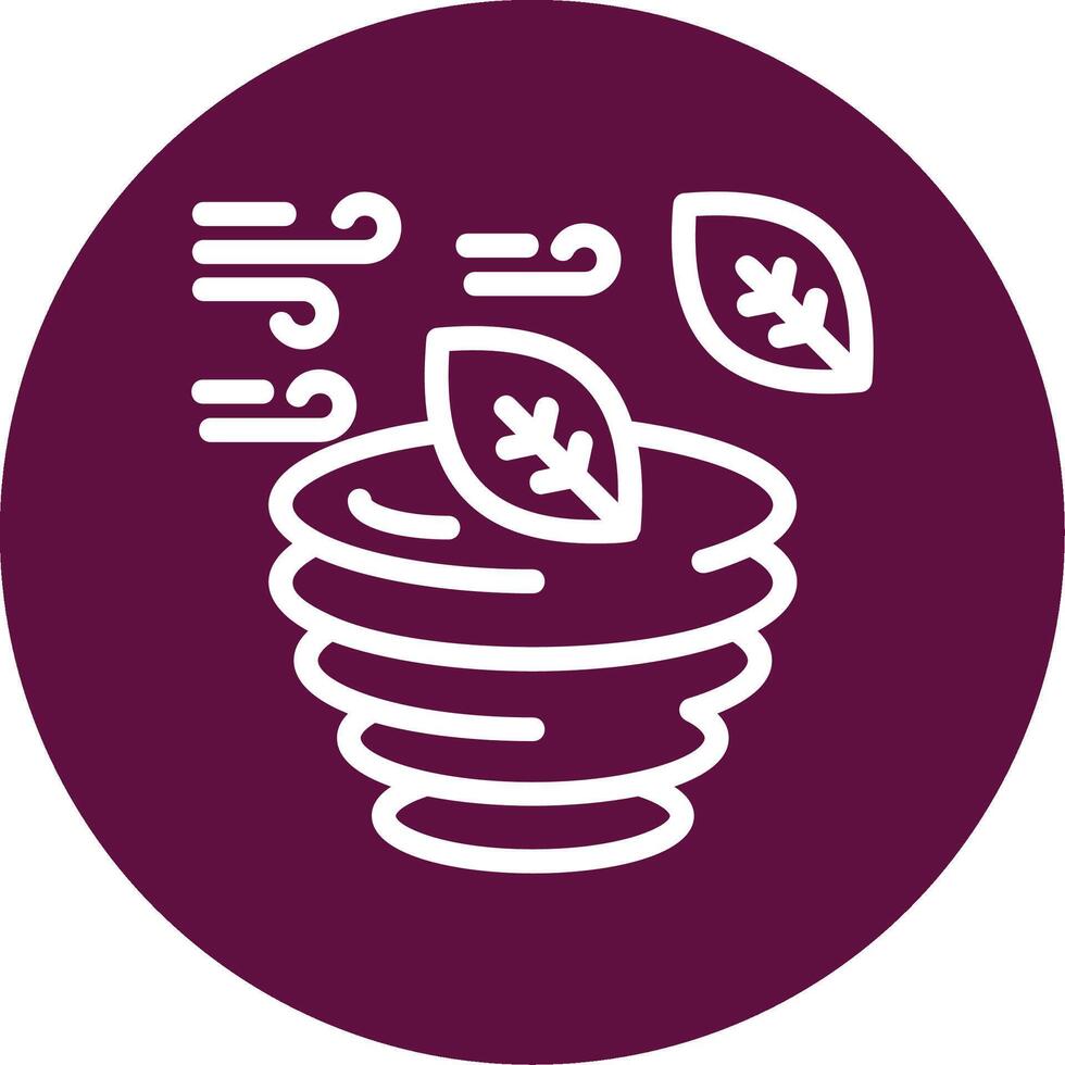Hurricane Outline Circle Icon vector