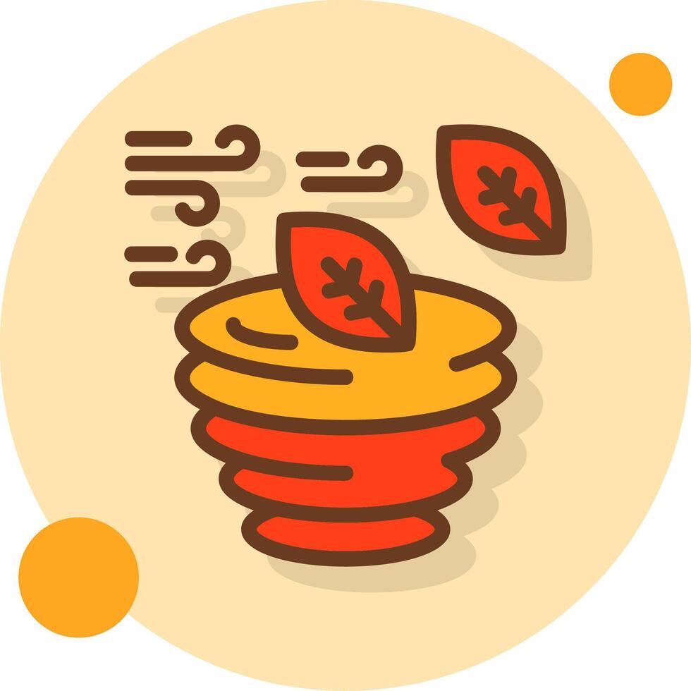 Hurricane Filled Shadow Circle Icon vector
