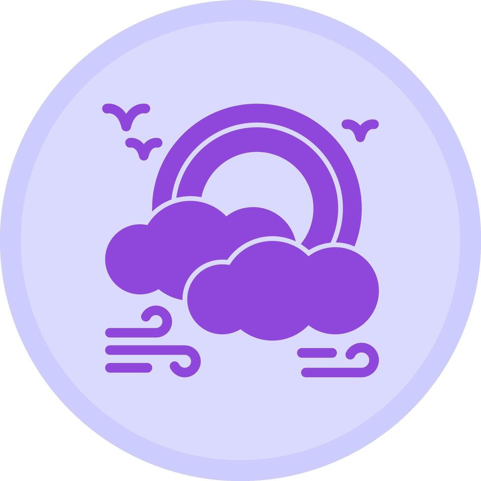 Rainbow Multicolor Circle Icon vector