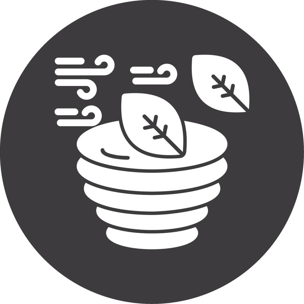 Hurricane Glyph Circle Icon vector