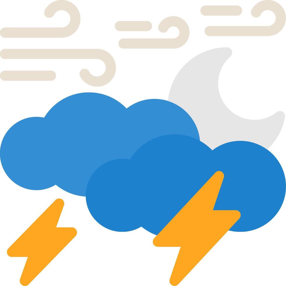 Lightning Flat Icon vector