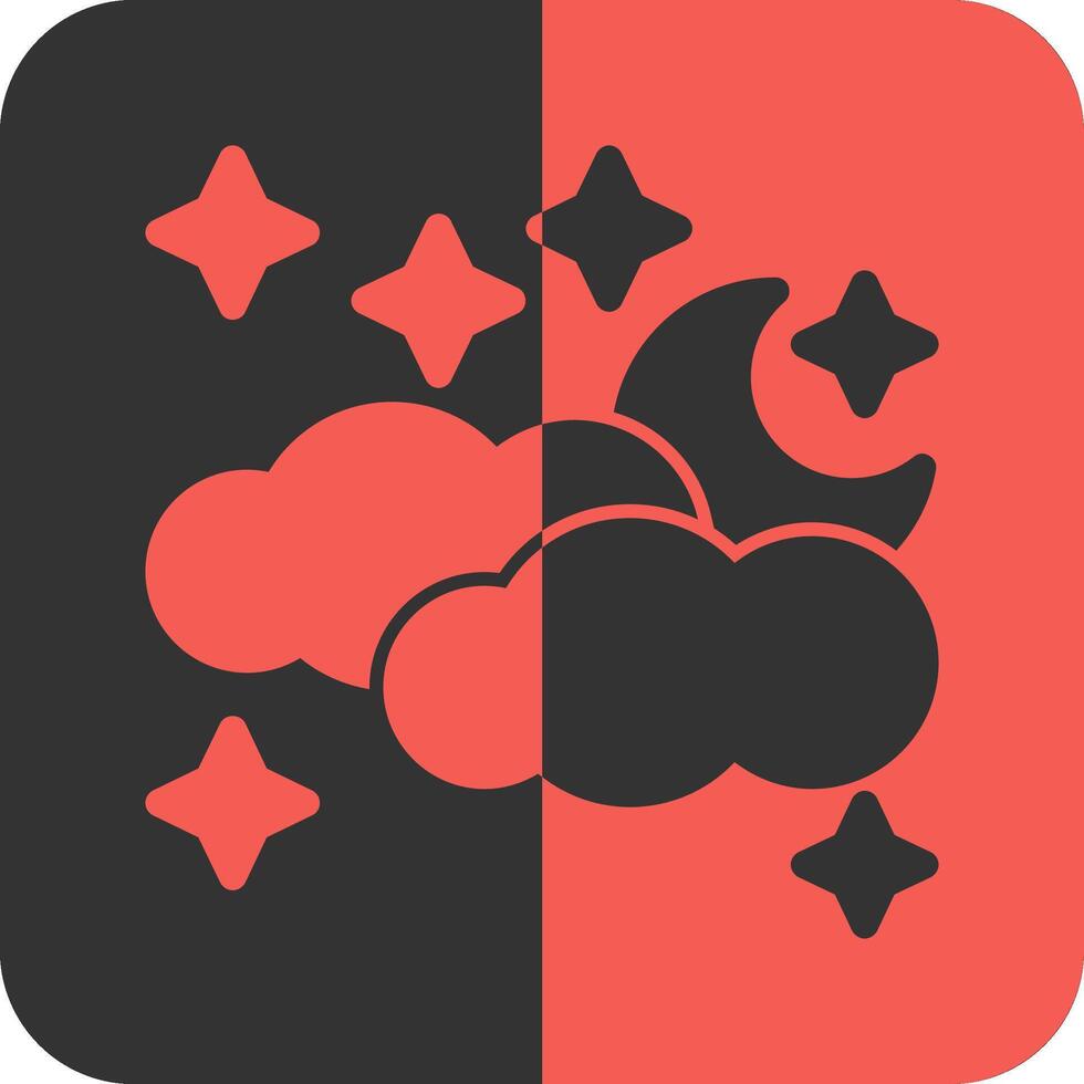 Stars Red Inverse Icon vector