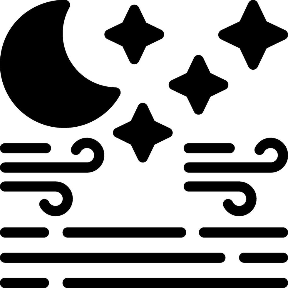 Clear night Glyph Icon vector