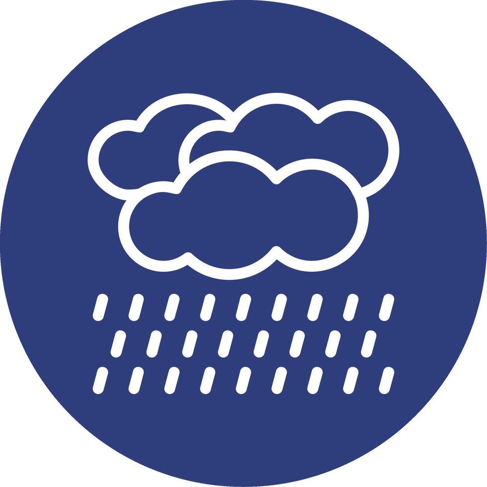 Drizzle Outline Circle Icon vector