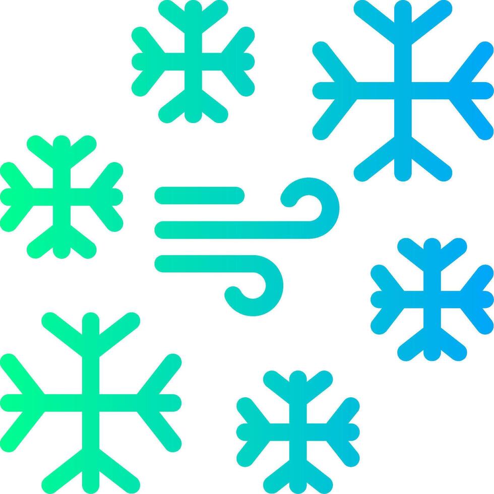 hielo sólido multi degradado icono vector