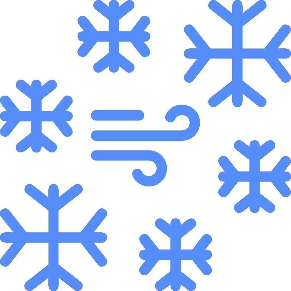 Ice Line Filled Blue Icon vector